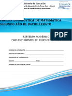 Prueba Diagnóstica de Matemática Segundo Año de Bachillerato - 2017