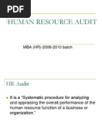 Human Resource Audit: MBA (HR) - 2008-2010 Batch