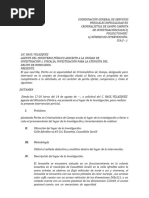 Coordinación General de Servicios Periciales Especialidad en Criminalística de Campo Carpeta de Investigación