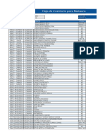 Plantilla de Inventario para Restaurantes