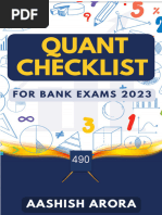 Quant Checklist 490 by Aashish Arora For Bank Exams 2024