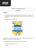 Secuencia 5to Mate y Sociales Primeros Días