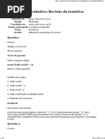 Exercício de Avaliativo Revisão Da Tentativa - Curso de Python - Enap