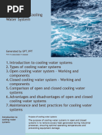 Open Closed Cooling Water System