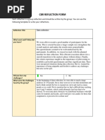 CBR Reflection Form Data Collection