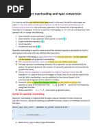 Unit3 - Operator Overloading and Type Conversion