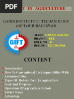 Ai Robot in Agriculture: Gandi Institute of Techanology (Gift) Bhubaneswar