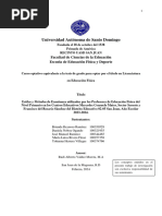 Universidad Autónoma de Santo Domingo: Facultad de Ciencias de La Educación Escuela de Educación Física y Deporte