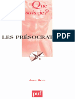 Les Présocratiques - Jean Brun - Que Sais-Je, 7, 2012 - Presses Universitaires de France - 9782130540205 - Anna's Archive - 095240