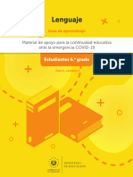 Guía de Aprendizaje - 6to Grado - Lenguaje - Fase 1 - Semana 1