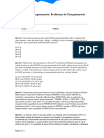 Lista de Estequiometria - Problemas de Estequiometria