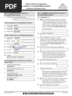 Notice of Entry of Appearance As Attorney or Accredited Representative