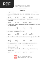 Class X Sample Paper - 1