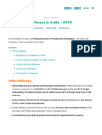 Railways in India - UPSC - UPSC Notes LotusArise