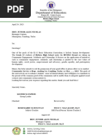 Communication Letter For Brgy. Beneficiary