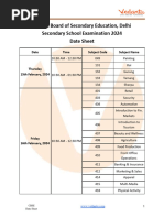 CBSE Board Exam Date Sheet 2025 Class 10 - Free PDF Download