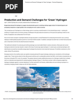 Green Hydrogen Prod & Demand Challenges