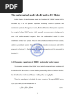 The Mathematical Model of A Brushless DC Motor: 2.1 Dynamic Equations of BLDC Motors in Vector Space