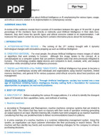 Speech 2 Outline - Informative-Artificial Intelligence