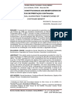 As Garantias Constitucionais Aos Beneficiarios Do Beneficio de Prestação Continuada