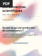 Exposé Les Démarches Scientifiques