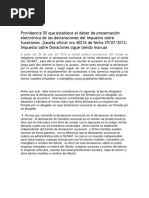 Providencia 50 Las Declaraciones Del Impuesto Sobre Sucesiones