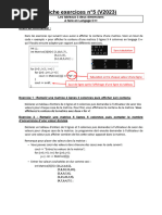 Fiche Exercices 5 - Les Tableaux À Deux Dimensions