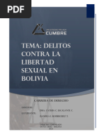 Informe Delitos Contra La Libertad Sexual Bolivia - Daniela Rodriguez T