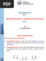 Biochemistry Week 1 - Introduction