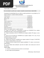 Exercício Nº 01 Contabilidade GERAL I Ana Rafael 2024