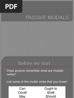 Passive Modals