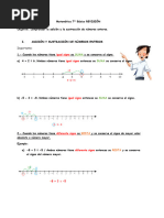 Adición y Sustración de Números Enteros REVISIÓN