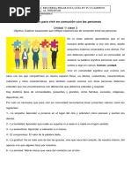 3° Clase 4 U1 Valores para Vivir en Comunión