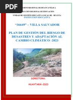 Plan de Gestion Del Riesgo de Desastres I.E 36649