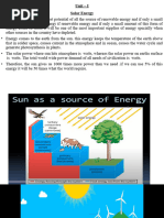 UNIT 1 Solar Energy