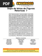 Sopa de Letras de Figuras Retoricas - 7