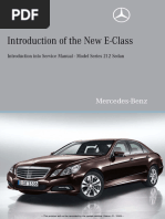 Introduction Into Service Manual W212 Sedan