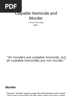 Culpable Homicide and Murder