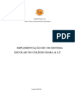 Sistema de Gestão Escolar para o Mara E LÚ