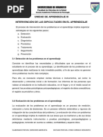 Detección, Evaluación de Las Dificultades Específicas de Aprendizaje.