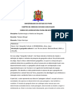 Resenha Geografia Cultural PDF