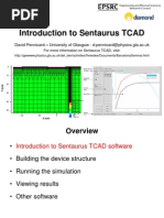 Introduction To Sentaurus TCAD: David Pennicard - University of Glasgow - D.pennicard@physics - Gla.ac - Uk