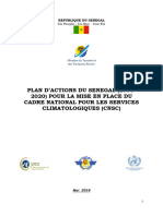 Senegal - Plan D'action - Cadre National Des Services Climatiques - Validé