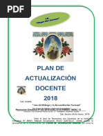 Plan de Actualización Docente 2018.