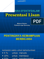 BAB V. Berbicara Efektif Dalam PRESENTASI LESAN