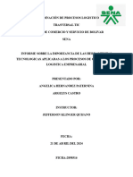 Coordinación de Procesos Logistico-Informe de Las Tic