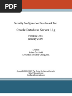 CIS Oracle 11g Benchmark v1.0.1