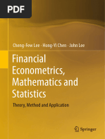 Financial Econometrics Mathematics and Statistics Theory Method and Application Hardcovernbsped 1493994271 9781493994274 - Compress