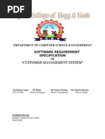 "Customer Management System": Software Requirement Specification