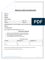 Migoho Biology Joint Examination